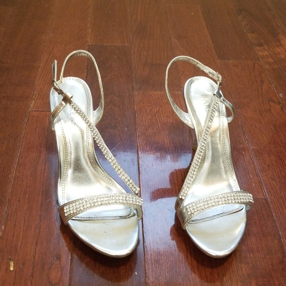 Bakers Silver Rhinestone Prom Heels - Picture 2 of 4
